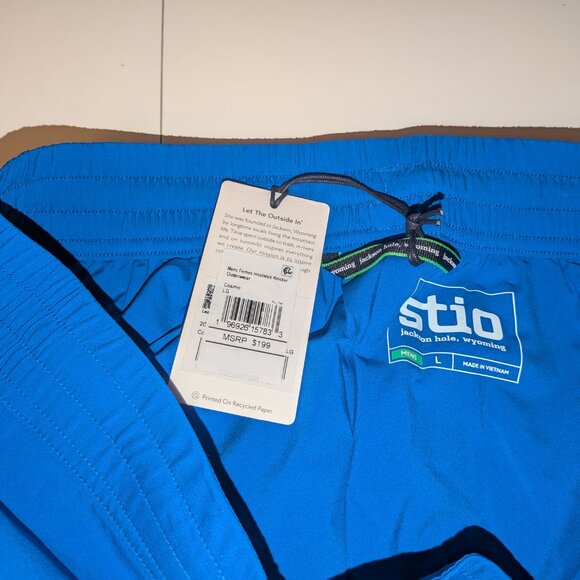 Stio Men Fernos Insulated Knicker Large 3/4 Pant Short Cosmic Blue NWT - Picture 2 of 5